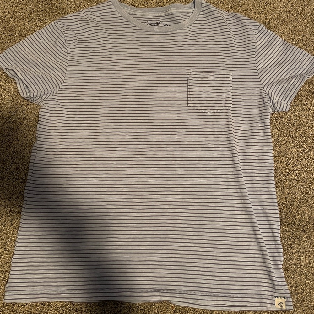 Men’s grayers striped 100% cotton Tshirt w/ pocket